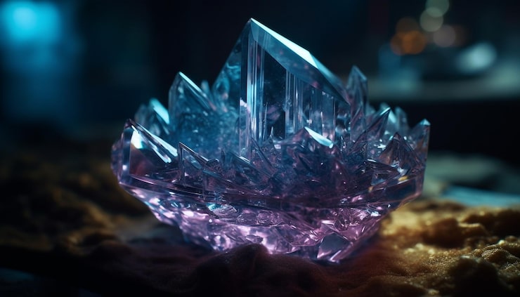 A clear quartz crystal symbolizing clarity for FAQ page on meditation service